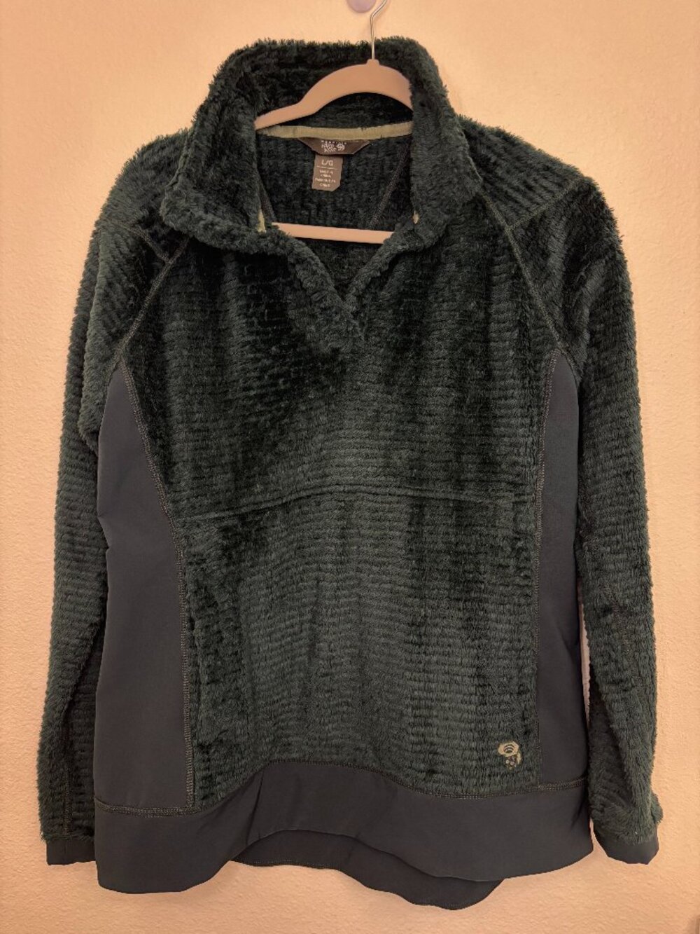 Mountain Hardwear Women’s Monkey Man Black Pullover Snap Fleece Jacket Size L